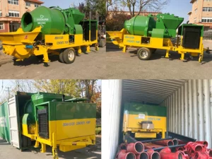 JBS40 diesel type concrete mixer pump delivery to Mombasa ports