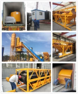 hzs60-60m3h stationary concrete batching plant delivery to indonesia