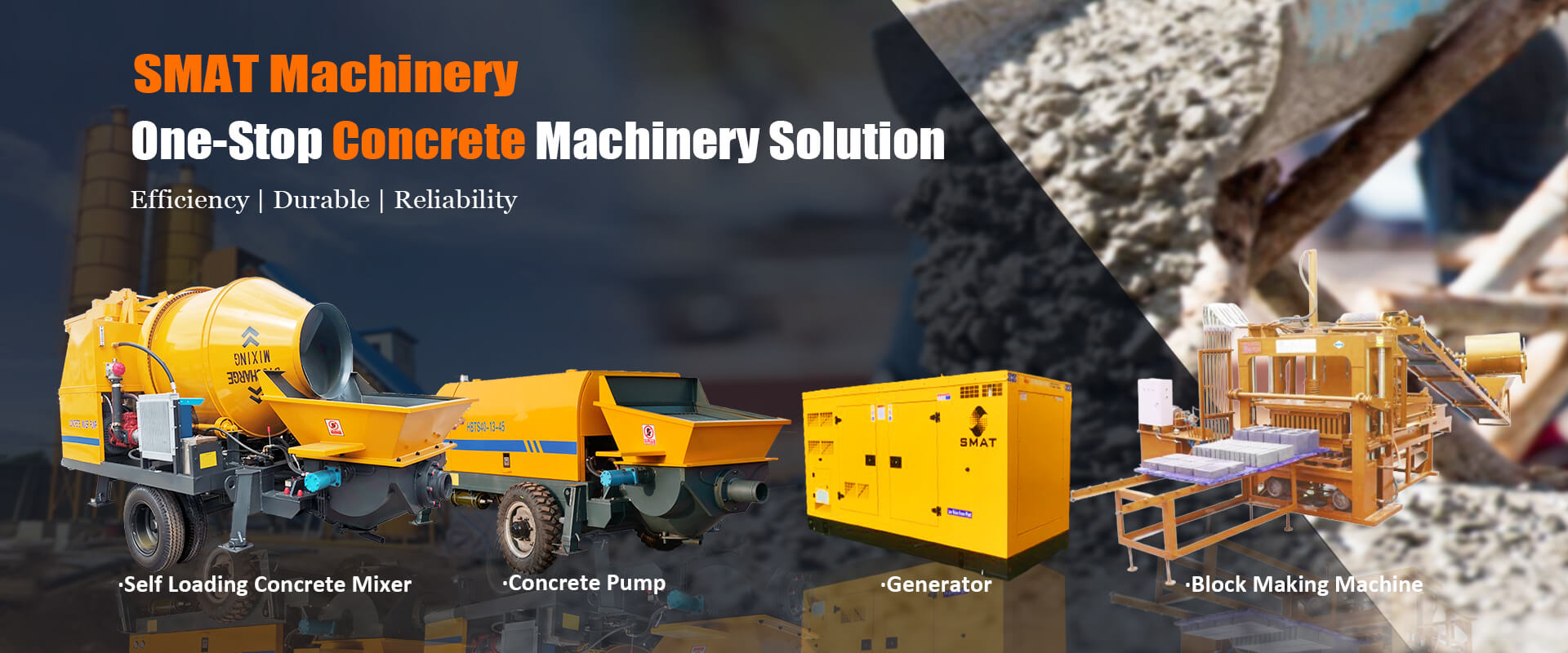 concrete machinary banner