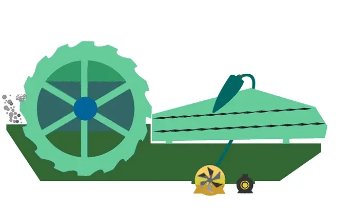 Wheel sand washer