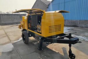 how does a concrete line pump work