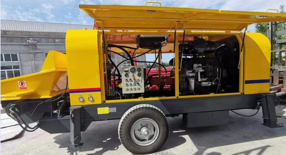 Máy bơm trailer bê tông diesel hbt-80R