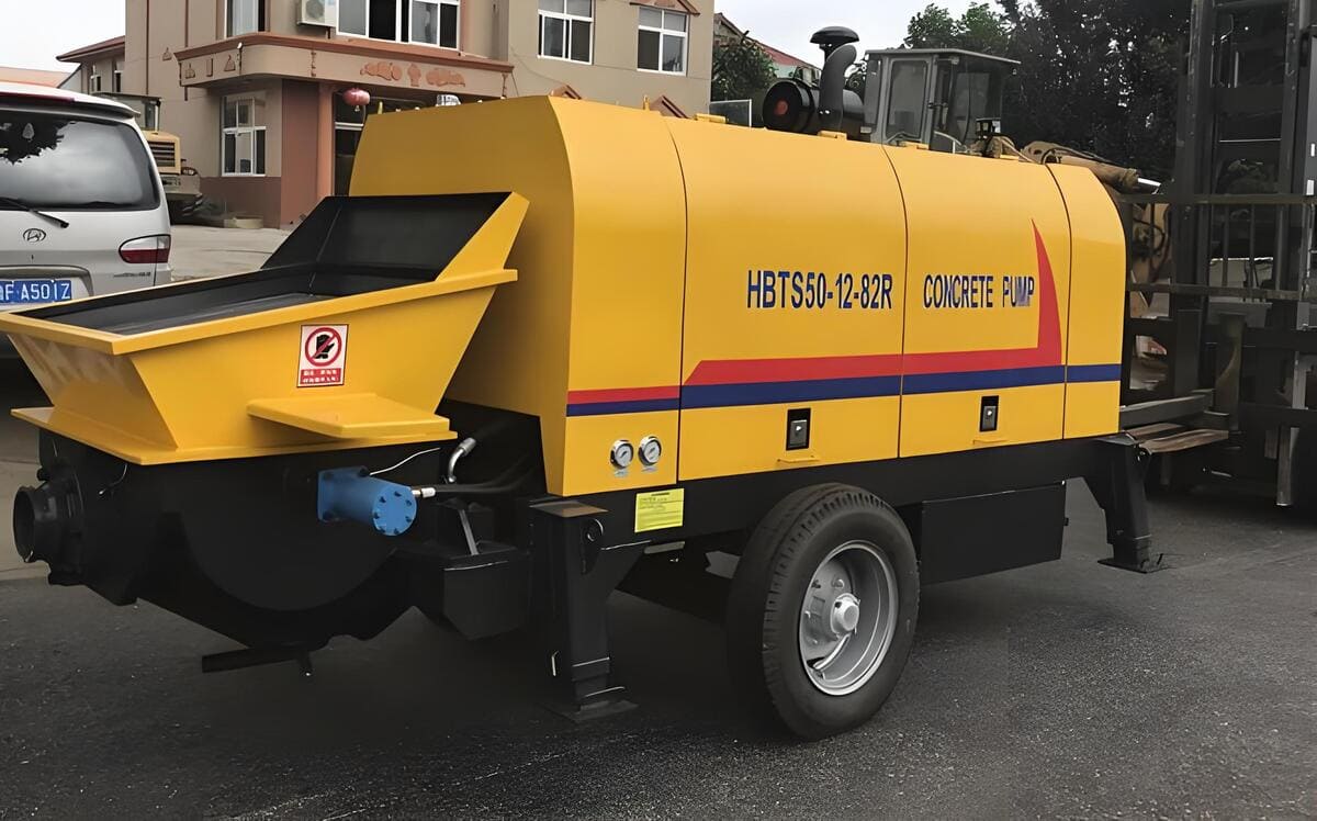 What are the components of diesel concrete pump